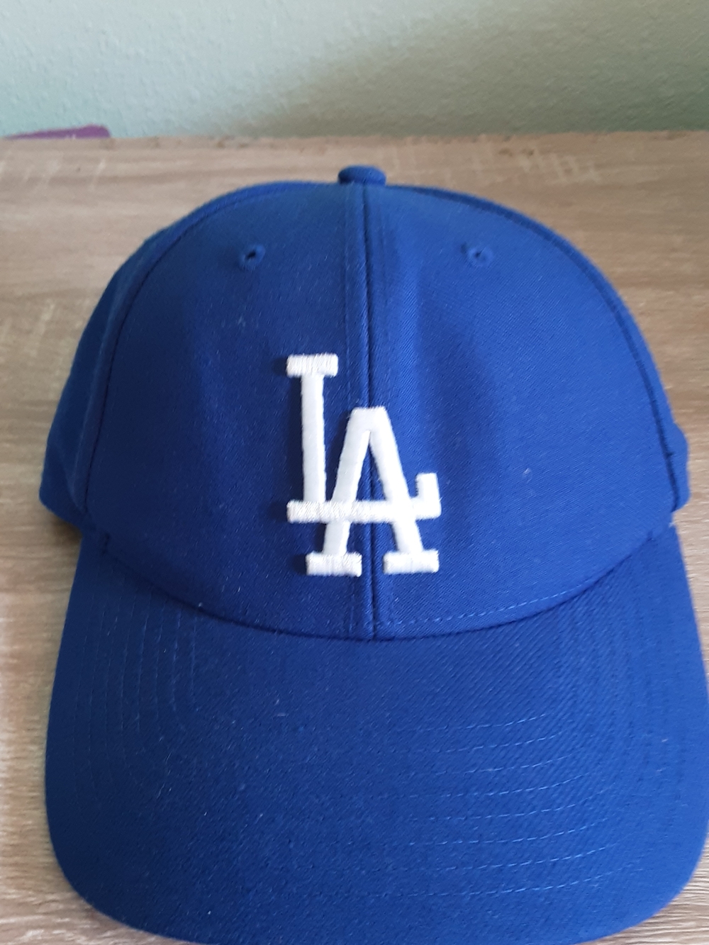 LA Logo Baseball Cap in Royal Blue with White Embroidery